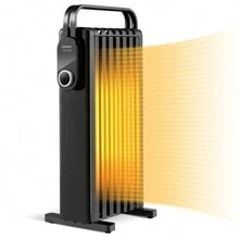 1500W Electric Space Heater Oil Filled Radiator Heater With Foldable Rack - Black - View 1