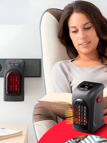 Calentador Ambiente Portátil Calefactor De Pared. - Negro - Ver 2