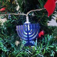 1 Pieza Decoración De Luces Led Con Batería, Luces Decorativas, Luces De Cuerda Interiores (64.96 Pulgadas) 10led Decoración Para Fiestas Interiores, Baterías No Incluidas - Azul - Ver 7