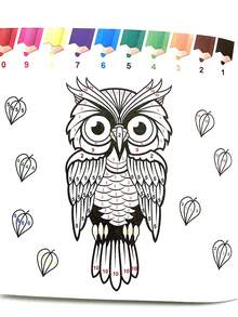 兒童認知英文布書,啟蒙教育和拼圖貓頭鷹動物書玩具畫板,適合孩子們 - 棕色 - 查看 3