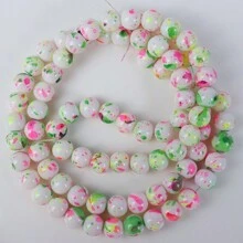 約80粒陶瓷渲染風格串珠,可用於自製珠寶 - ball - 查看 11