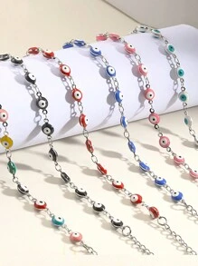 復古眼鏈手鍊 - 白色 - 查看 1