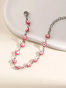 復古眼鏈手鍊 - 白色 - 查看 6