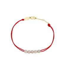 Moonmory 1條925純銀白晶石五移石頭橘色繩帶手鍊,女性聖誕禮物 0.8mm 厚度 18k 鍍金色