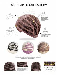 Cute Wigs - Baby BlueMedium Part Bangs Long Curly 28-Inch Daily Simulation Scalp Natural Woman Wigs For Party Cosplay Wedding - Baby Blue - View 8