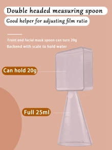 5pcs Silicone Facial Mask Bowl Set For Diy Face Mask, Includes Mask Brush And Measuring Spoon - White - View 5