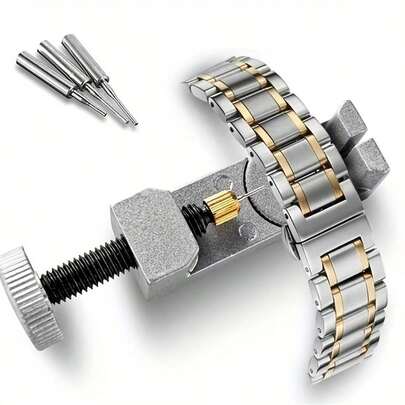 Metal Adjustable Strap Bracelet Pin Remover Repair Tool (With 3 Spare Pins), Tools For Men