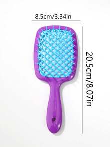 2 件裝高壓 300 毫升連續細霧噴霧瓶,帶按摩網格和鏤空設計髮梳,適合濕/乾髮型設計和美髮沙龍/家庭使用,男女通用 - 彩色 - 查看 4