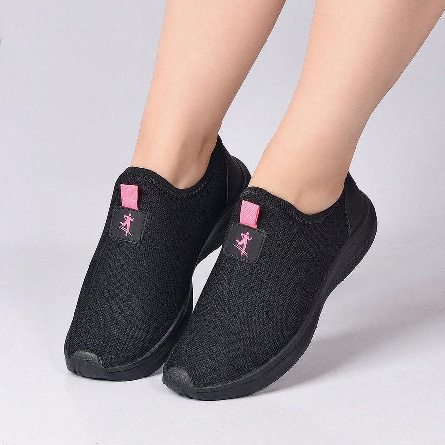 Women Wedge Sneakers - 黑色 - 查看 1
