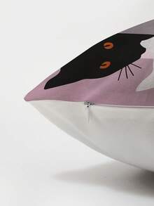 1個卡通貓紋印花坐墊套,現代枕套,單面印刷,家居裝飾枕套 - 彩色 - 查看 7