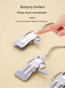 4入組多功能掛鉤夾（隨機顏色）,適用於不留痕跡的毛巾、帽子、襪子、防風褲、勾內褲、晾衣架 - 彩色 - 查看 4