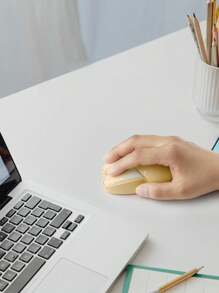 Pipitree M6無線無聲滑鼠2.4g Usb接收器連接筆記本電腦和桌面電腦辦公室使用 - 黃色 - 查看 5