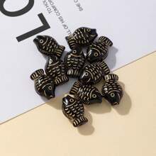 10 件鍍金可愛魚形 Diy 珠寶裝飾配件 - 黑色 - 查看 2