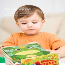 24款不同年齡段可選擇的1入組9片木製拼圖玩具,兒童早教拼圖,動物和交通運輸主題幼稚園飛機拼圖(視頻詳情) - 彩色 - 查看 9