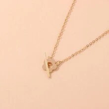 1pc Fashionable Minimalist Creative Metal Wire Flower Pendant Necklace - Flower Necklace - View 5