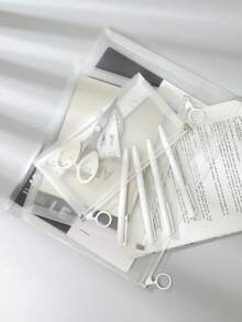 1入透明a4拉鍊信封袋,適用於文具,防水考試試卷組織筆袋,搭配圓珠筆 - 無色 - 查看 4