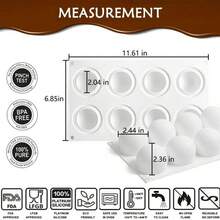 3d球形矽膠模具 慕斯蛋糕烘焙模具 烘焙蛋糕矽膠模具 - 白色 - 查看 2