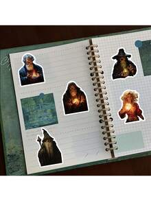 50pcs Wizard Themed Stickers For Diy Waterproof Luggage, Laptop, Ipad, Phone Case Decoration - Multicolor - View 4