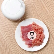 1入組不鏽鋼多功能大蒜壓碎器搗碎刀切片器廚房工具 - 白色 - 查看 4