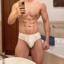 Men Modal Breathable Triangle Underwear, Soft And Comfortable, Sports Style, Solid Color, Sexy And Thin, Lifting And Shaping