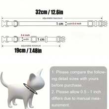 1 Stück Pink Schmetterling Haustierhalsband, Verstellbares Glocken Halsband Für Katzen Und Hunde, Geeignet Für Kleine Haustiere