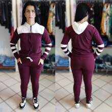 Women Two-Piece Outfits - 紅木色 - 查看 2