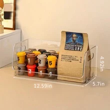 杯架收納架大容量透明家用茶杯水杯咖啡收納架壓克力桌上杯茶包收納盒可堆疊 - 無色 - 查看 2