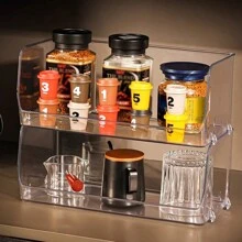 杯架收納架大容量透明家用茶杯水杯咖啡收納架壓克力桌上杯茶包收納盒可堆疊 - 無色 - 查看 7