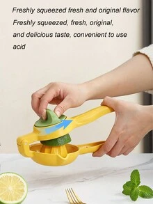 1 件多功能檸檬果汁機、手動柳橙汁、柚子、石榴榨汁機。適合廚房,橘子,蘋果,石榴,梨,大人小孩都喜歡。家庭必需品 - 黃色 - 查看 5