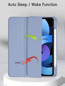 1pc Acrylic Skin-Touch Fabric Anti-Bending Back Cover Tablet Protective Case, Compatible With Ipad Mini 6/Air/Air2/10.2/10.5/10.9/11/12.9/10th - Dusty Purple - View 10