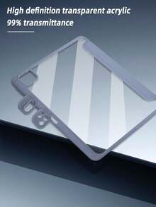 1pc Acrylic Skin-Touch Fabric Anti-Bending Back Cover Tablet Protective Case, Compatible With Ipad Mini 6/Air/Air2/10.2/10.5/10.9/11/12.9/10th - Dusty Purple - View 9