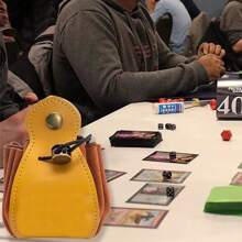 New Party Dice Storage Bag Cube Dice & Playing Card & Toy & Jewelry Organizer Pouch - Brown - View 4