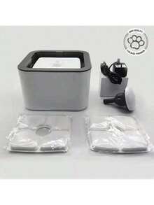 Bebedero para Gato con 2.5 filtros de agua, Fuente para Gato, 2,5 L Fuente de Agua para Gatos, Perros, Bebedero dispensador de agua para gatos y perros pequeños, fuente de agua para mascotas - Gris - Ver 5