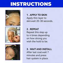 2入組前方蕾絲假髮膠和蕾絲膠去除套裝,無痕防水替換髮粘合劑 - 顏色 - 查看 4