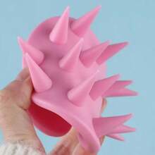 1pc Random Color One-Piece Silicone Hair Washing Brush - Multicolor - View 4