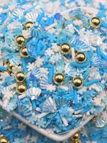 20g/pedaço Fatias De Argila Polimérica Com Tema De Dia Dos Namorados - Coração, Casca, Doce, Mistura De Sorvete Para Criação De Joias Diy - Com Pérola Falsa Para Preenchimento