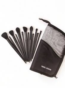 14件套低价化妆刷套装，含化妆刷包，时尚化妆刷套装，化妆刷套装，化妆刷套装，全套化妆刷，化妆套装，化妆刷套装，全套化妆工具，刷子套装，化妆刷套装，化妆礼盒套装 - 黑色 - 查看 4