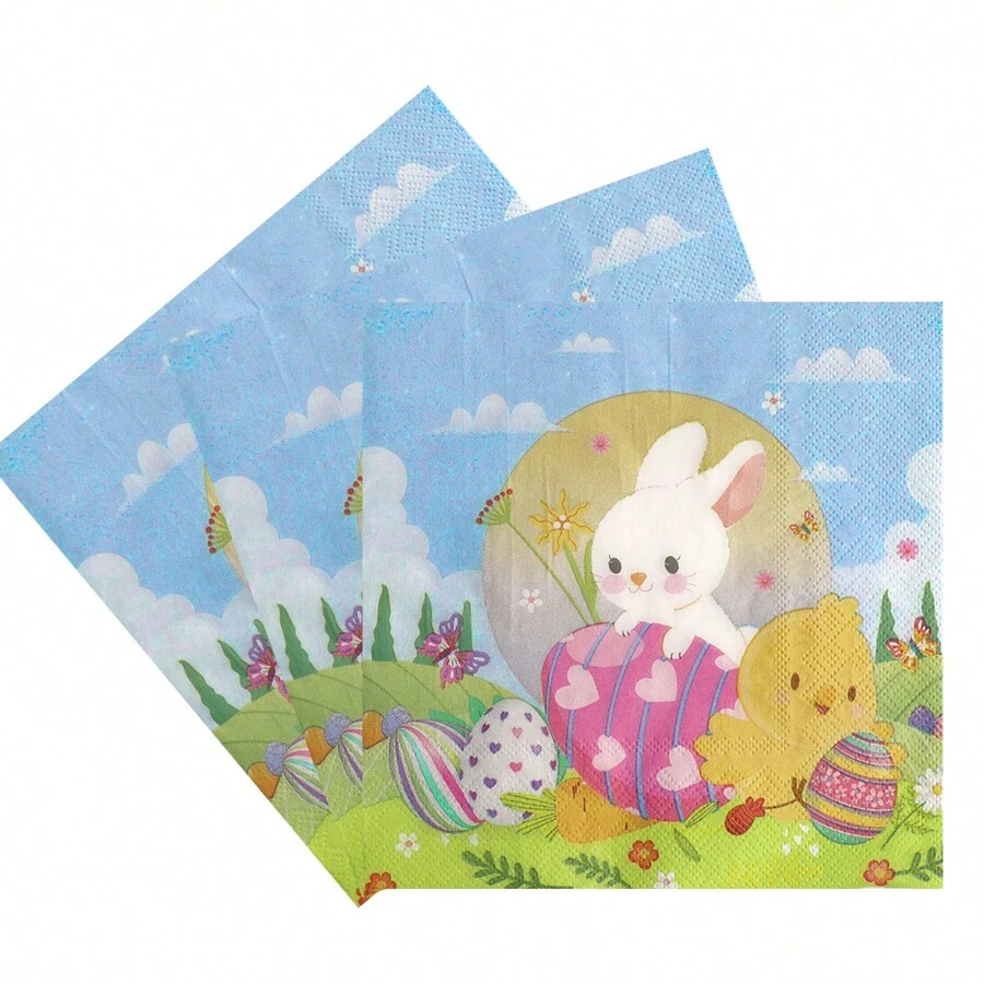 20pcs/Bag Easter Themed Tissue Paper - Multicolor - View 1