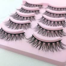 5對卡通韓式假睫毛,配著透明漁線,黑色、自然、厚款,非常適合化妝和角色扮演 - 眼尾拉長款 - 查看 4