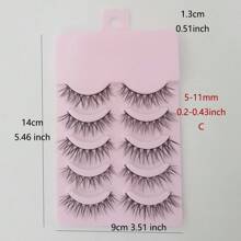 5對卡通韓式假睫毛,配著透明漁線,黑色、自然、厚款,非常適合化妝和角色扮演 - 眼尾拉長款 - 查看 7