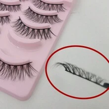 5對卡通韓式假睫毛,配著透明漁線,黑色、自然、厚款,非常適合化妝和角色扮演 - 眼尾拉長款 - 查看 6