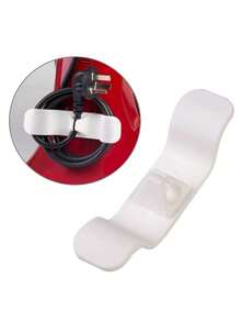 4pcs Home Appliance Hub, Simple Wire Storage Kitchen Cable Winder, Soft Wire Storage Fixed Hider - White - View 3