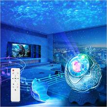 1pc Starry Projection Lamp (Star & Galaxy Projector) With Remote Control, White Noise Speaker And 16-Color Led Night Light For Children'S & Adults' Game Room, Home Theater Ceiling, Room Decoration. Suitable For Adult Home Theater, Parties And Living Room Decoration. - White - View 2