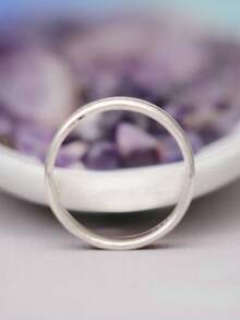 1枚復古風格花卉設計女裝裝飾戒指,適合派對、日常穿著、紀念日、生日禮物 - 銀色 - 查看 3