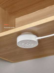 2pcs Power Strip Holder, Power Cord Organizer, Traceless Wall-Mounted Plug Hook, Debris Storage Rack - White - View 3