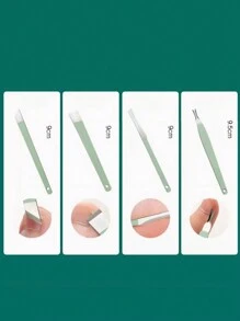 Manicure Set, Stainless Steel Nail Clipper Set, Professional Grooming Kit, Facial, Hand And Foot Skin Care And Nail Care Tools, With Leather Travel Storage Case - Green - View 9