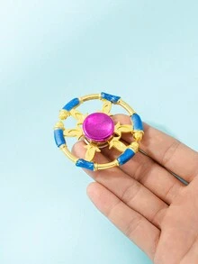 1pc Zinc Alloy Basketball Game Fingertip Gyroscope Stress Relief Toy - Multicolor - View 2