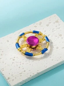 1pc Zinc Alloy Basketball Game Fingertip Gyroscope Stress Relief Toy - Multicolor - View 3