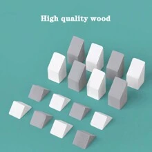 木製套裝創意拼圖開放式大腦訓練玩具適合男孩和女孩腦筋急轉彎空間思維開發遊戲 - 彩色 - 查看 5