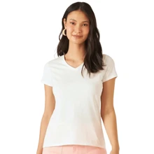 Blusas Baby Look Decote V Malha 100% Algodão